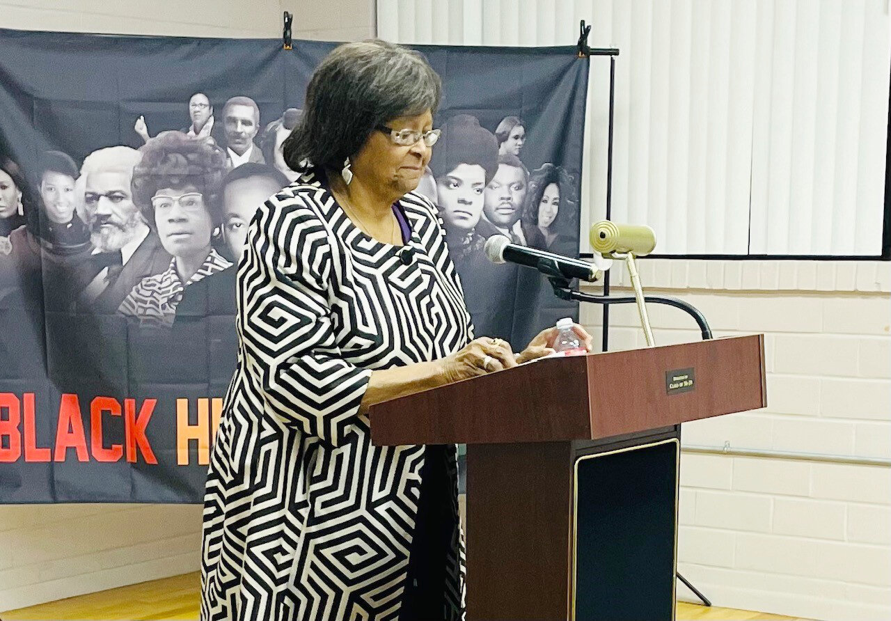 Shirley Roberson, a member of the McFarland Class of 1961 and retired 41-year educator, spoke on the history of McFarland South Ward School and its distinguished graduates. She began collecting history of graduates who have served in the military and continued collecting other information that became a museum.